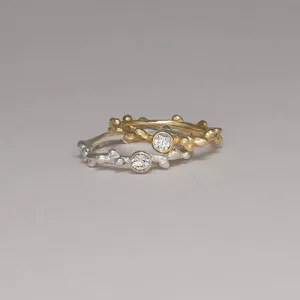 Bright Branch Solitaire Ring