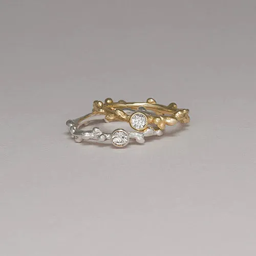 Bright Branch Solitaire Ring