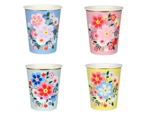 Bright Floral Cups