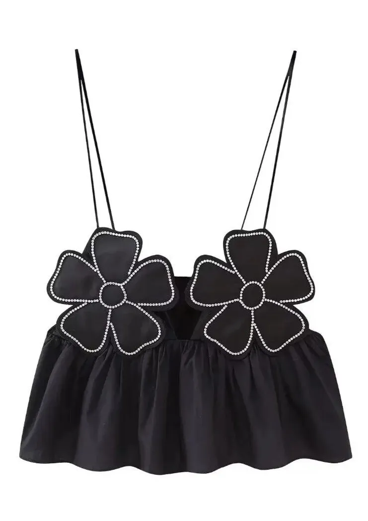 Bright Flower Camisole - Black