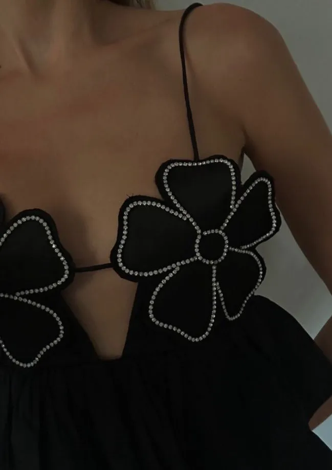Bright Flower Camisole - Black