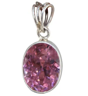 Bright Pink CZ Pendant