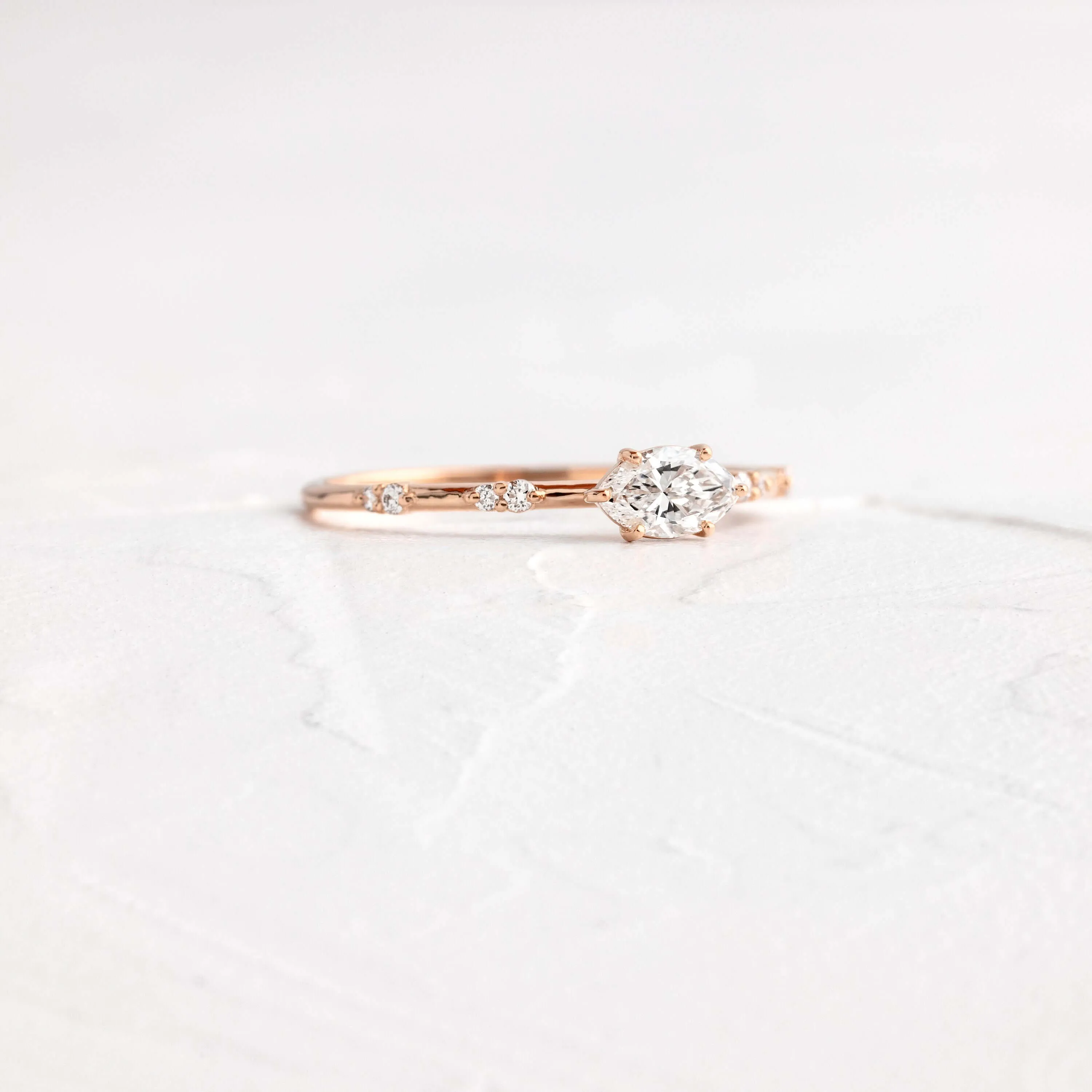 Bright Side Ring, Marquise Cut