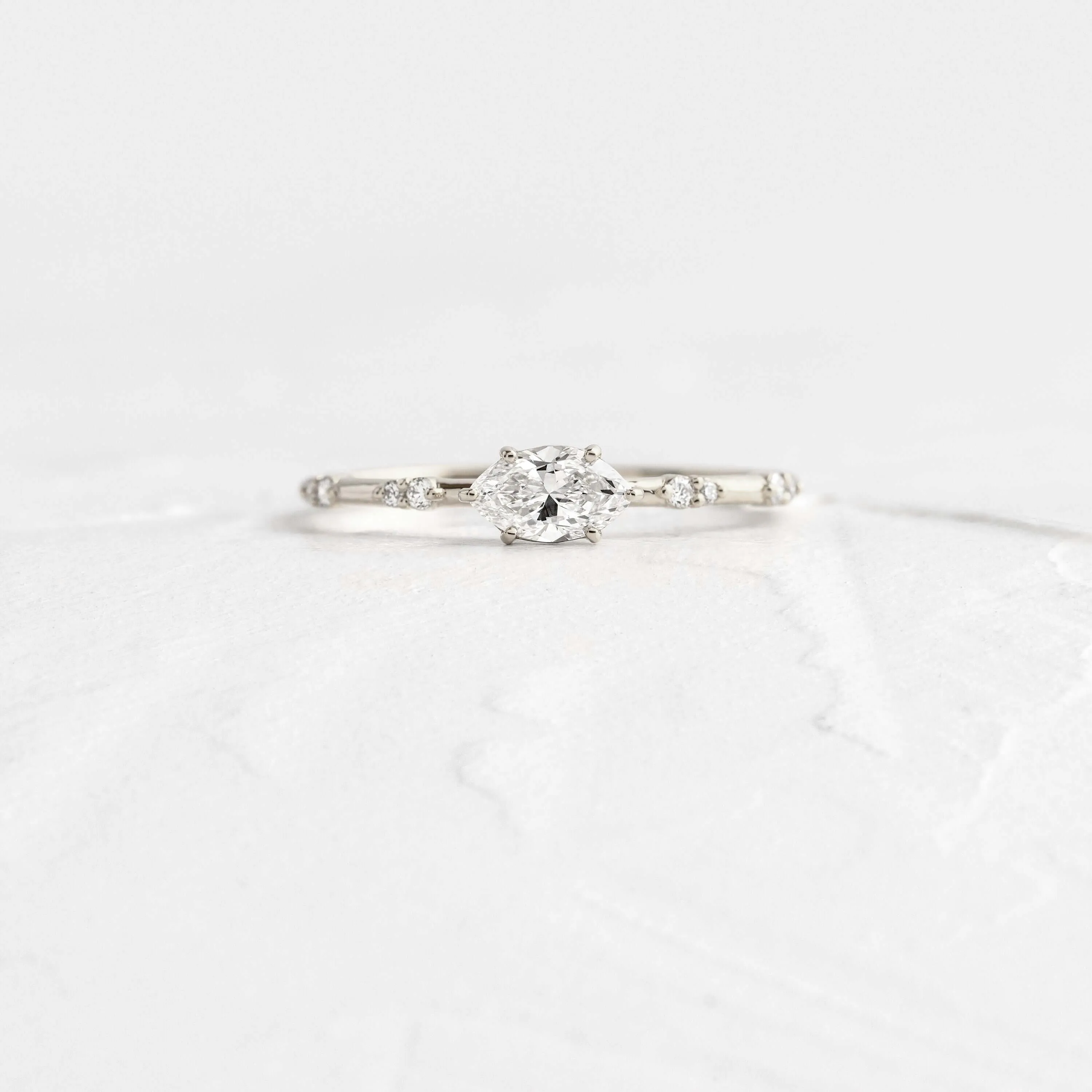 Bright Side Ring, Marquise Cut