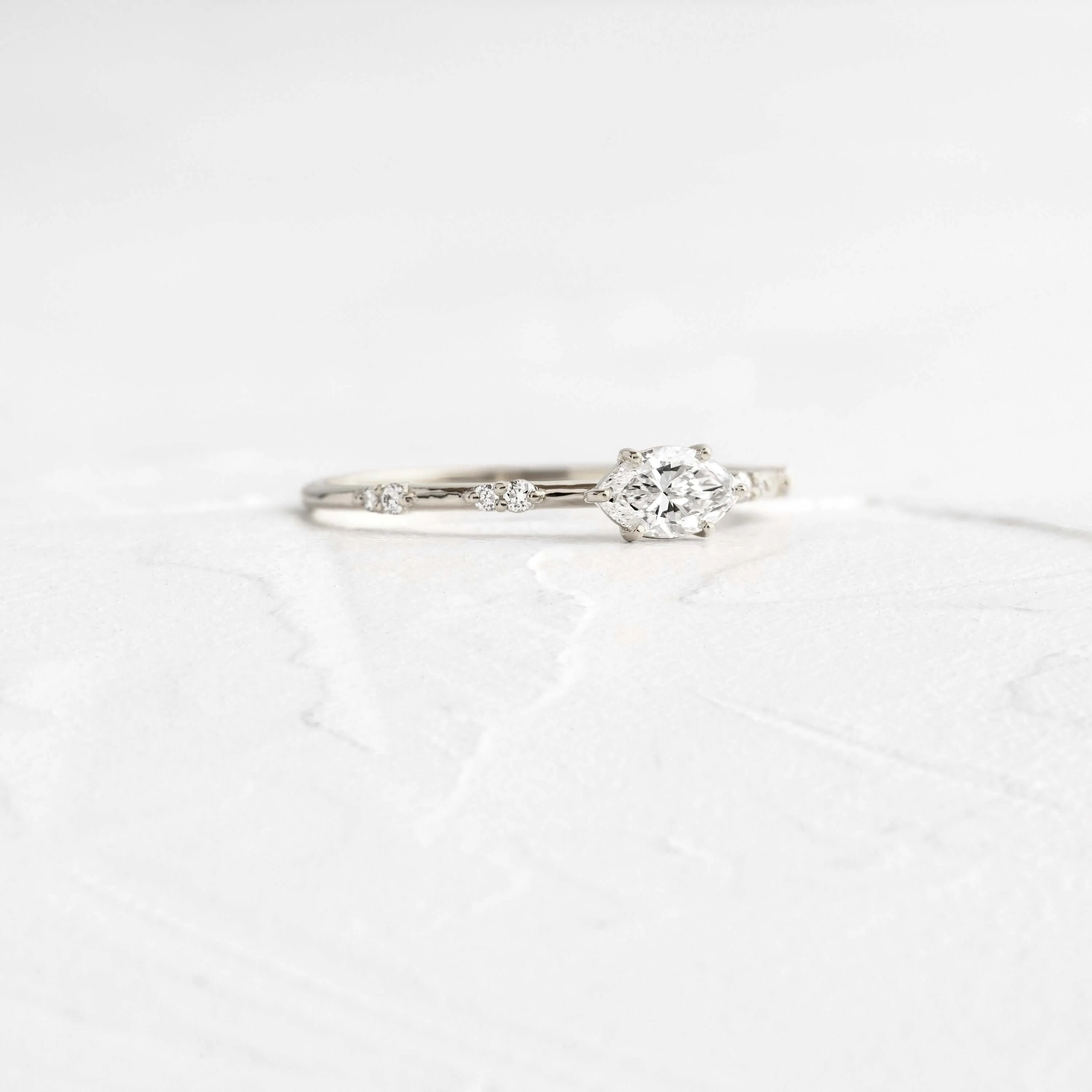 Bright Side Ring, Marquise Cut