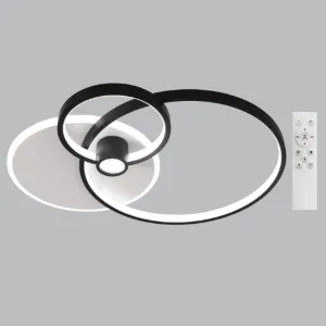 Bright Star Lighting CF277 BK/HW Metal Acrylic and PVC Ceiling Fitting with 2.4G Dimmable Remote Control