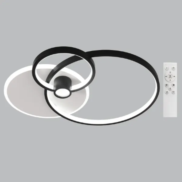 Bright Star Lighting CF277 BK/HW Metal Acrylic and PVC Ceiling Fitting with 2.4G Dimmable Remote Control