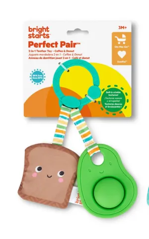 Bright Starts - Perfect Pair Teether - Avocado & Toast