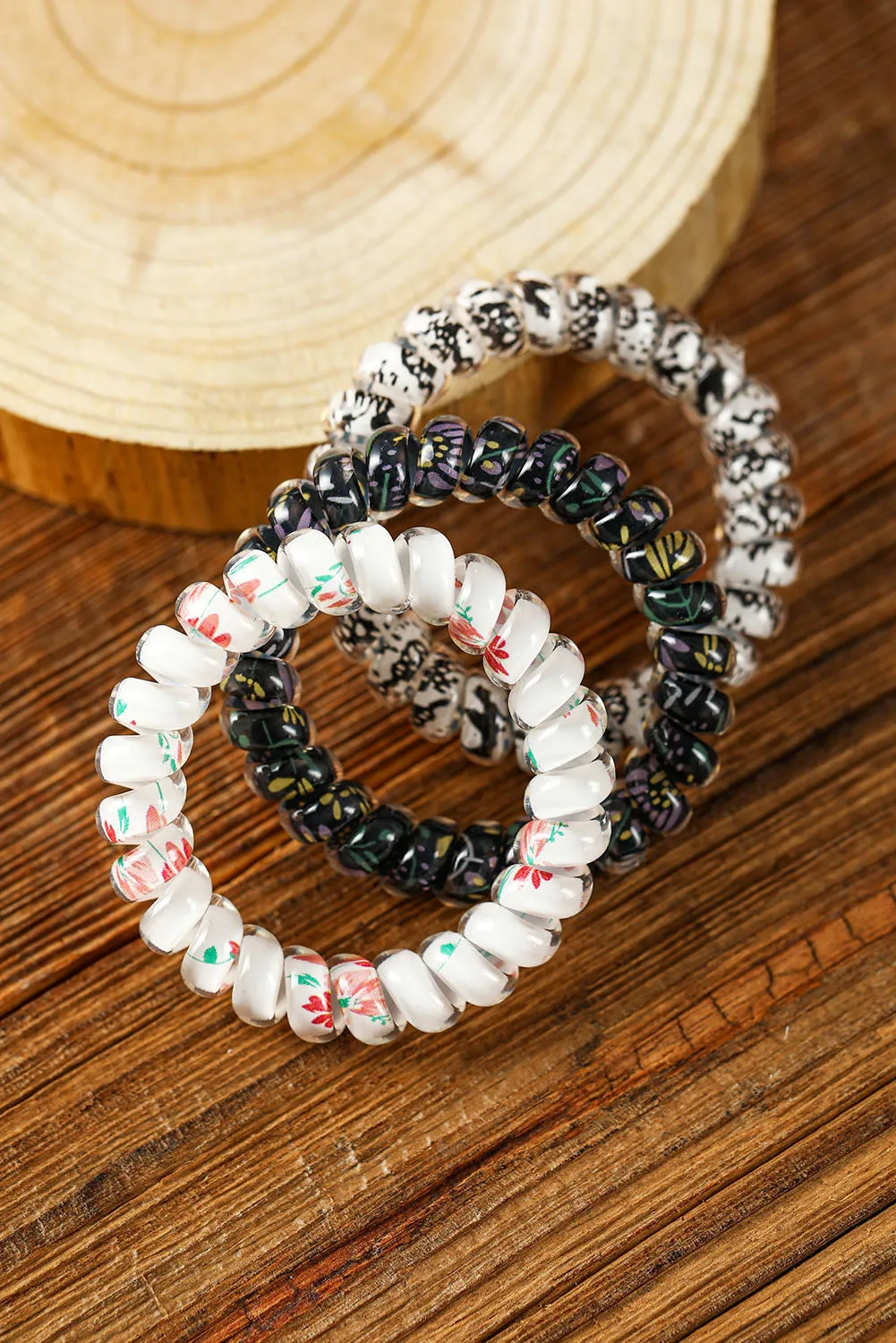 Bright White Floral Phone Cord Scrunchie