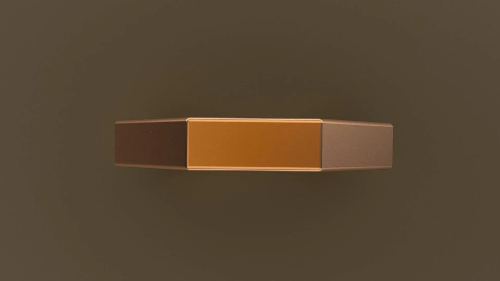 Brushed Rose Gold 4mm Octagon Bolt Wedding Band