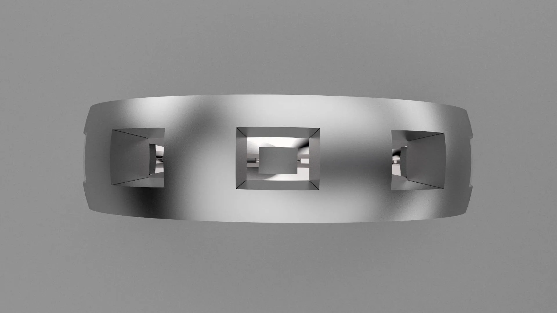 Brushed Sterling Silver 6mm Cutout Wedding Band