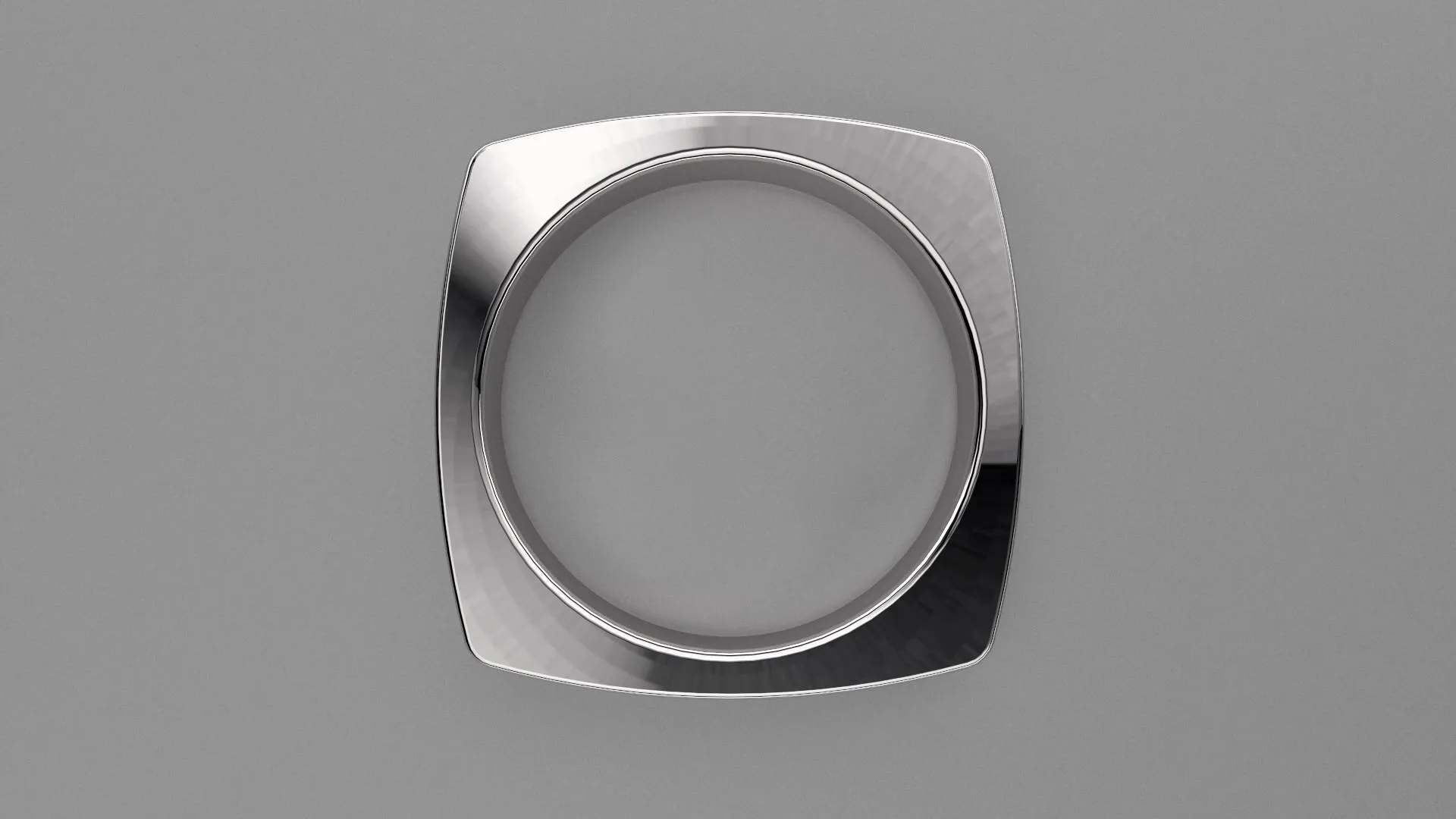 Brushed Sterling Silver 6mm Euro Square Wedding Band