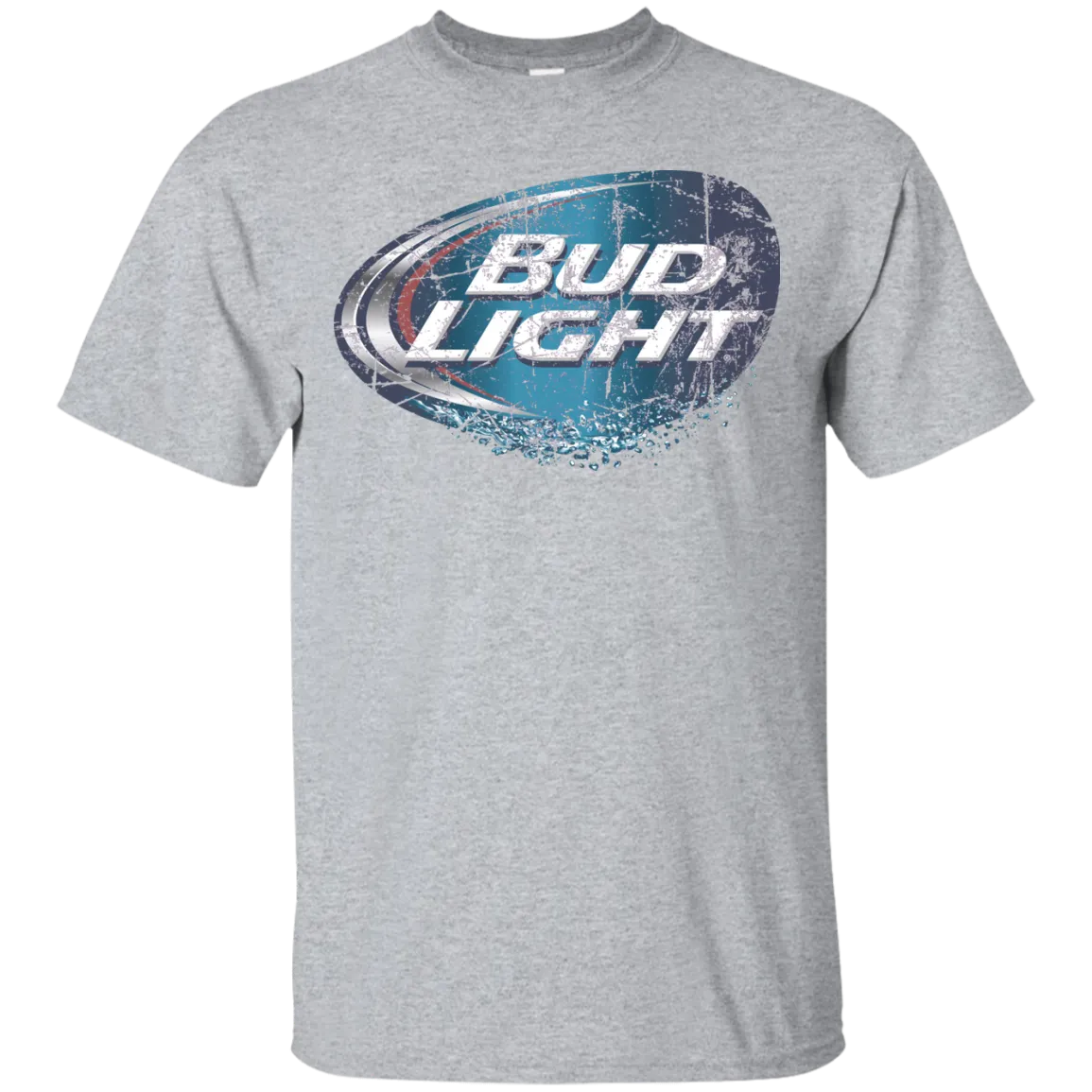 Bud Light Beer T-Shirt Custom Designed Worn Label Pattern