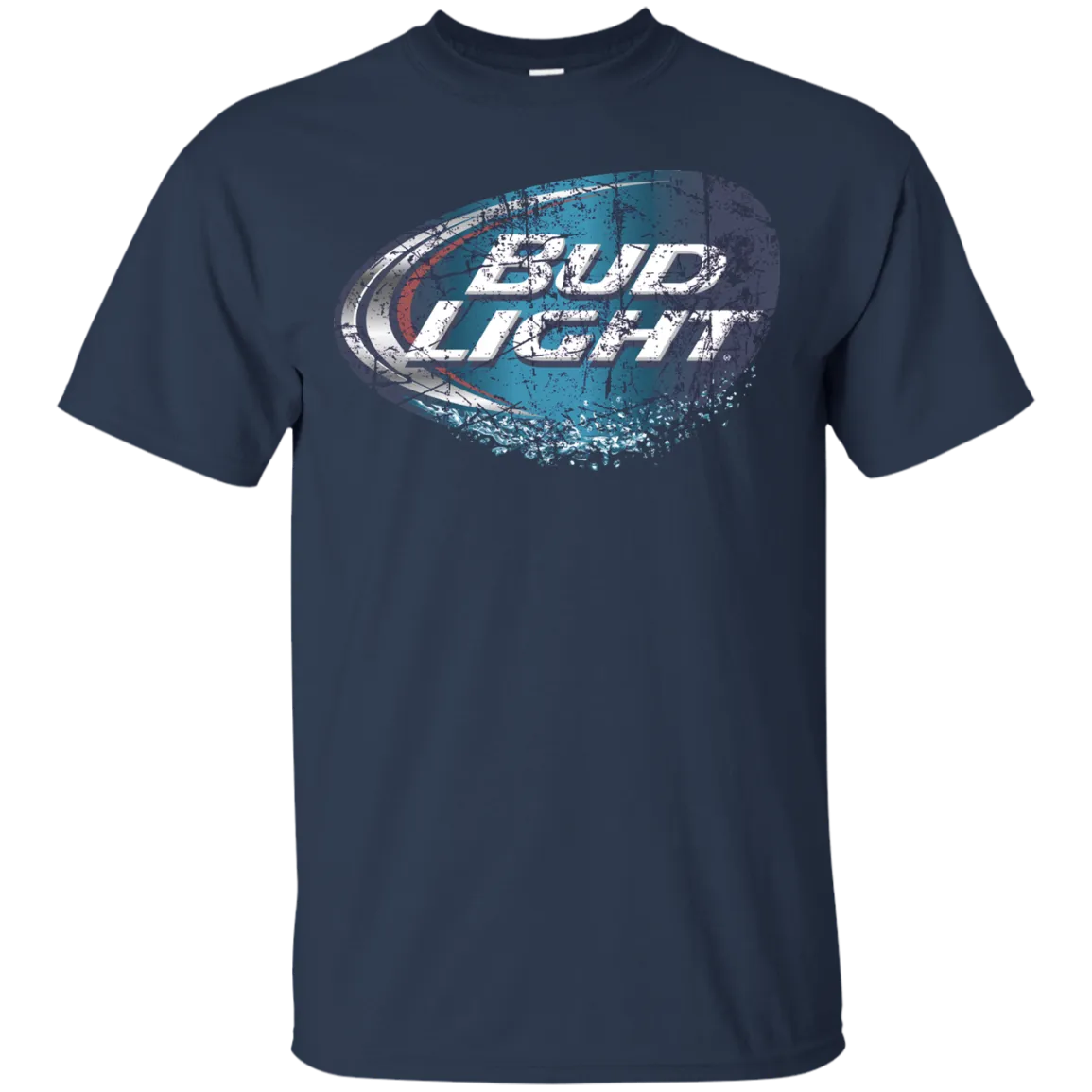 Bud Light Beer T-Shirt Custom Designed Worn Label Pattern