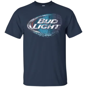 Bud Light Beer T-Shirt Custom Designed Worn Label Pattern