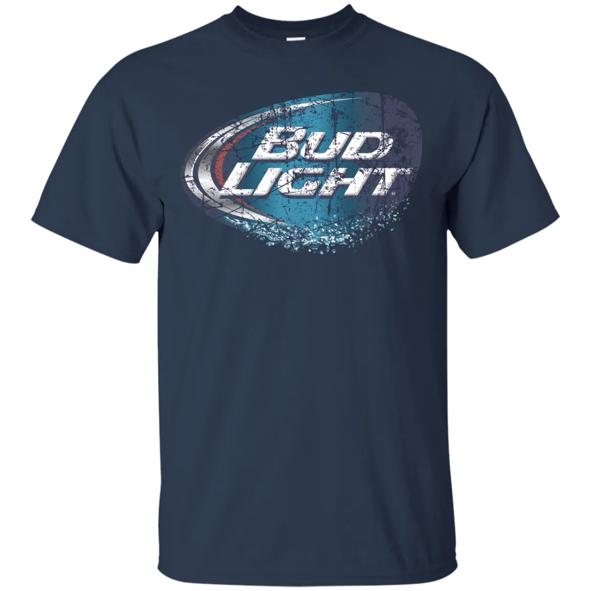 Bud Light Beer T-Shirt Custom Designed Worn Label Pattern