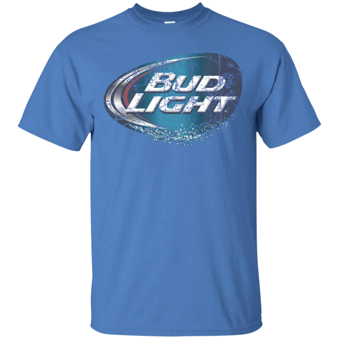 Bud Light Beer T-Shirt Custom Designed Worn Label Pattern