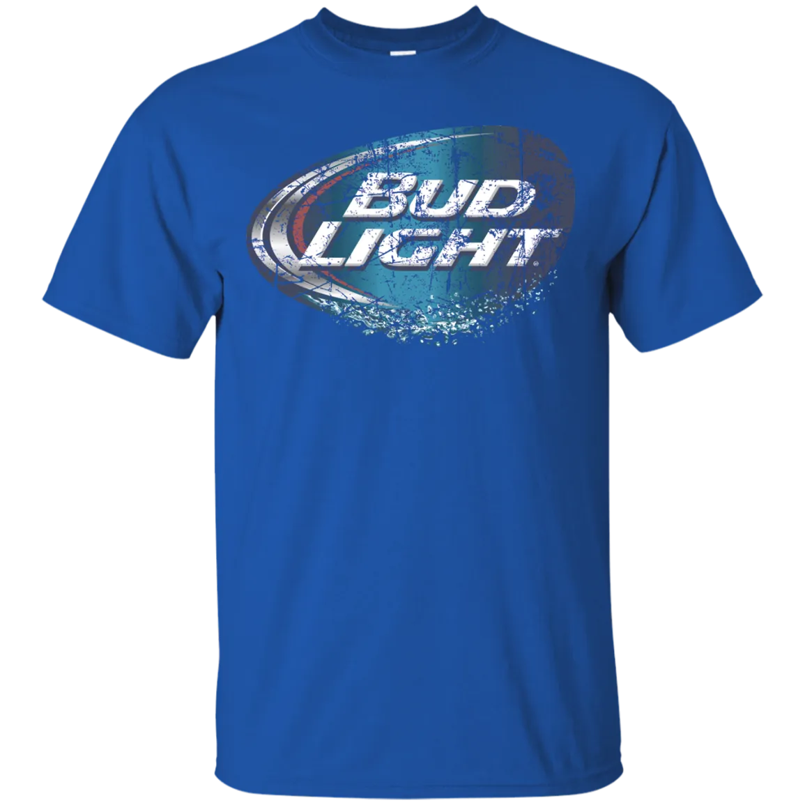 Bud Light Beer T-Shirt Custom Designed Worn Label Pattern