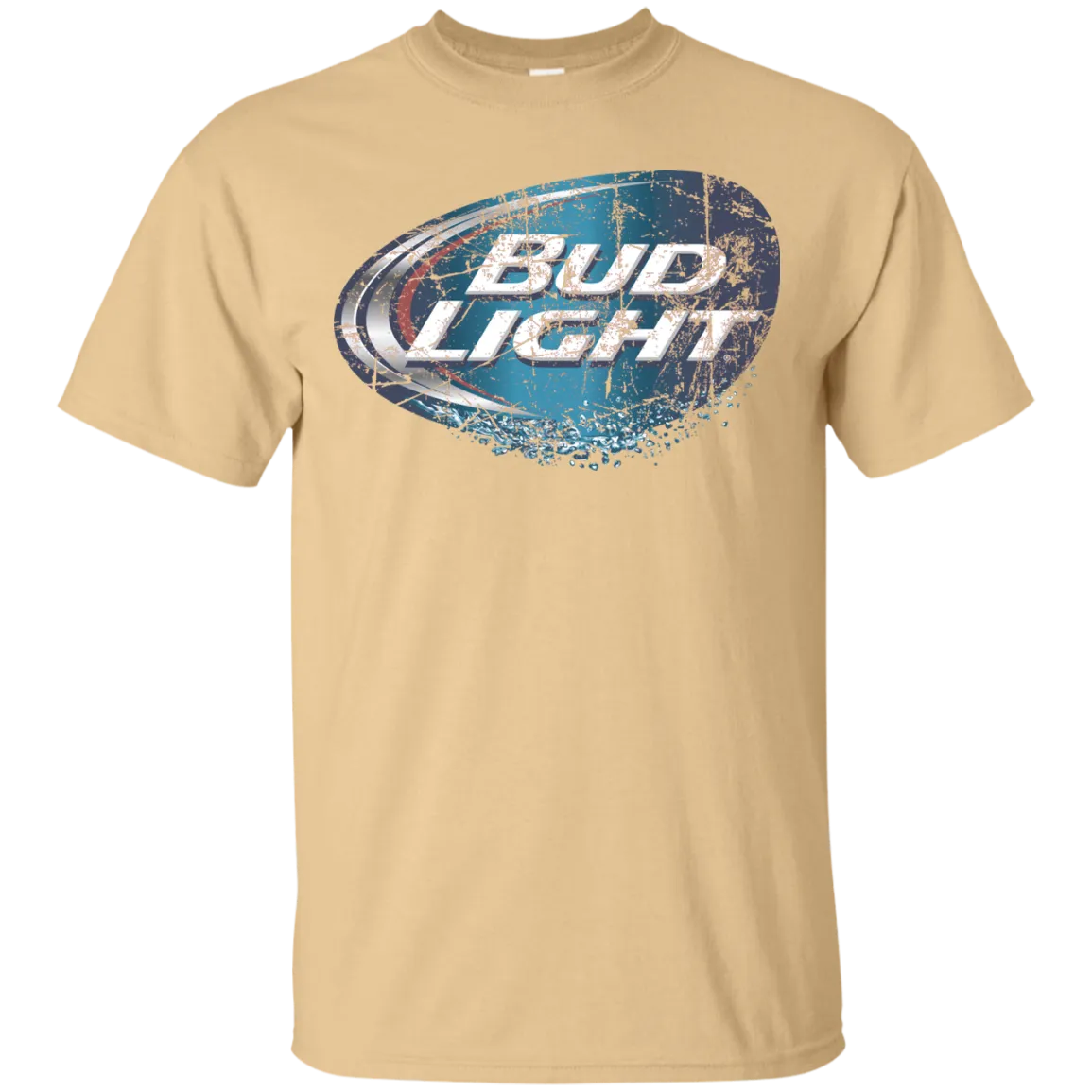 Bud Light Beer T-Shirt Custom Designed Worn Label Pattern