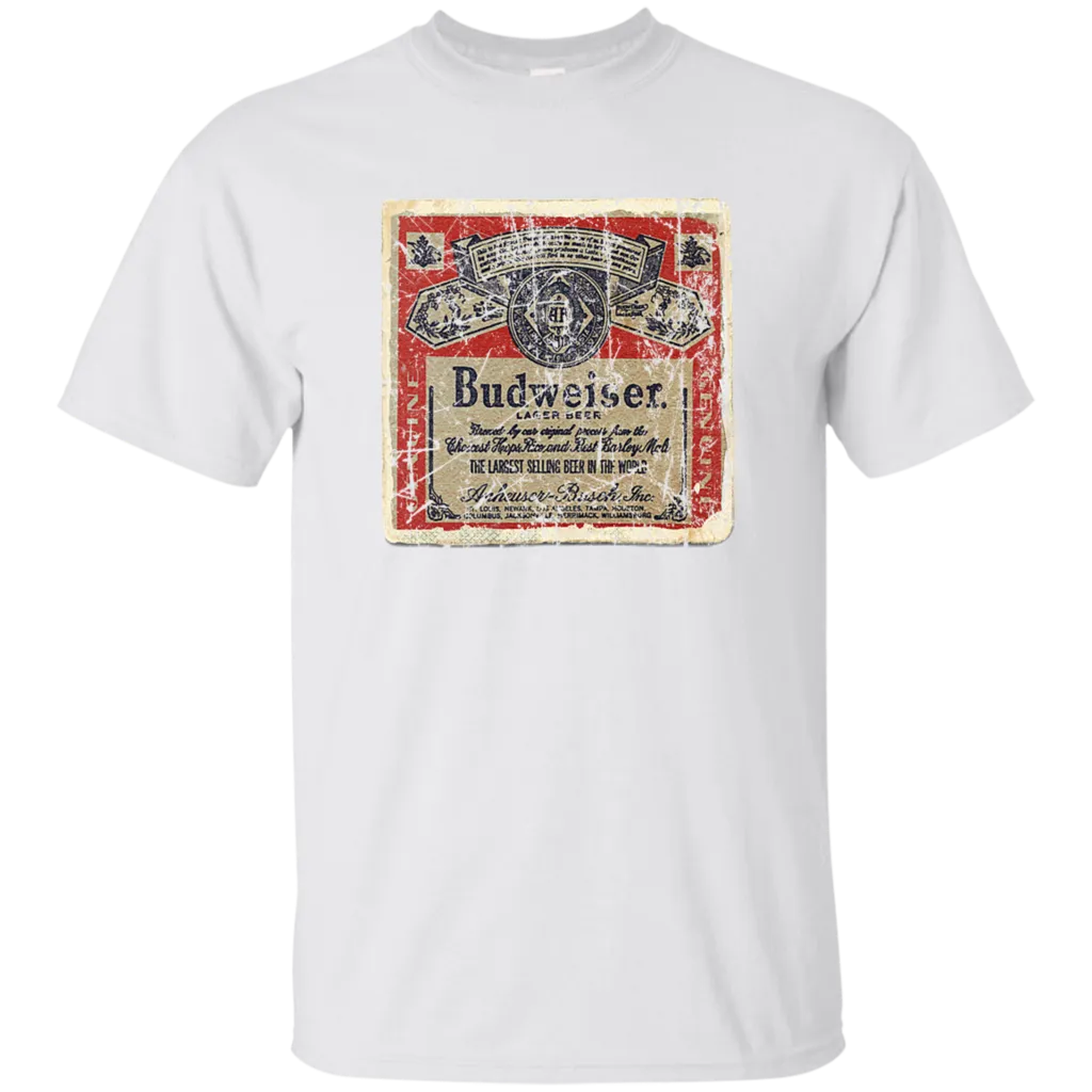Budweiser Beer Coaster T-Shirt Custom Designed Worn Pattern