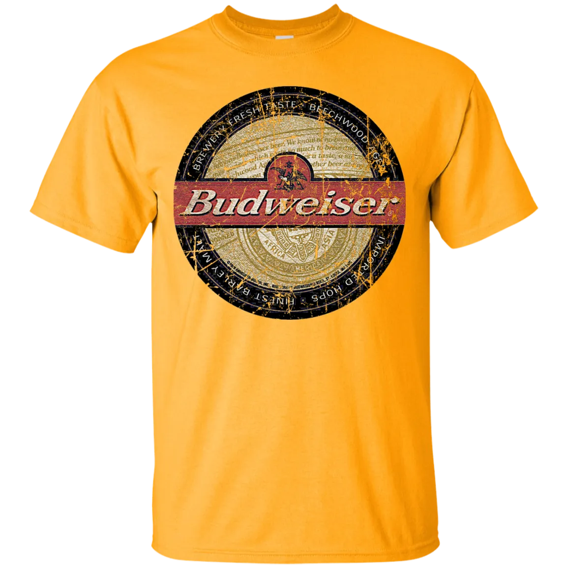 Budweiser Beer T-Shirt Custom Designed Worn Pattern Coaster
