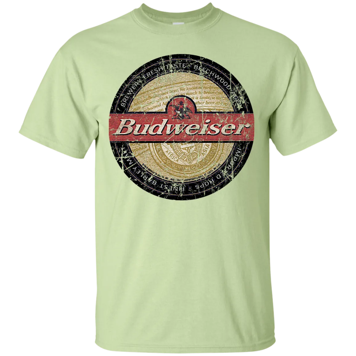 Budweiser Beer T-Shirt Custom Designed Worn Pattern Coaster