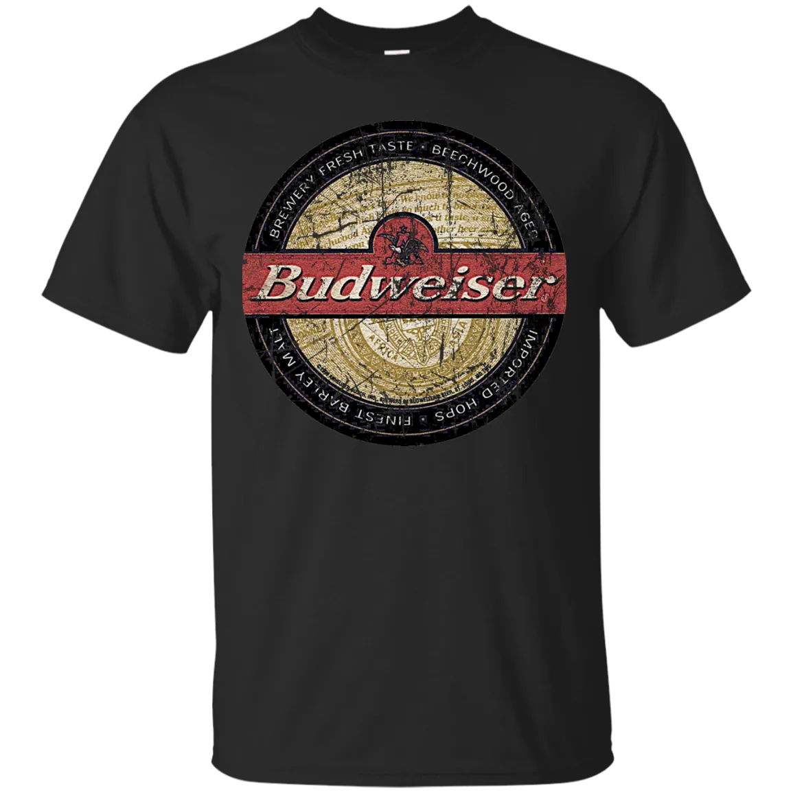 Budweiser Beer T-Shirt Custom Designed Worn Pattern Coaster