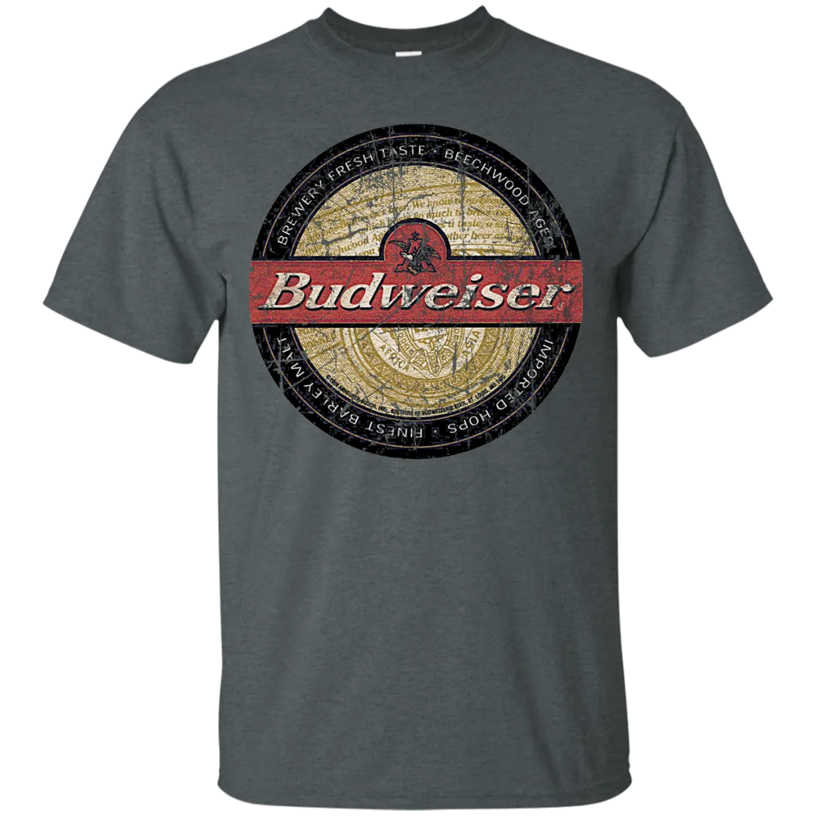 Budweiser Beer T-Shirt Custom Designed Worn Pattern Coaster