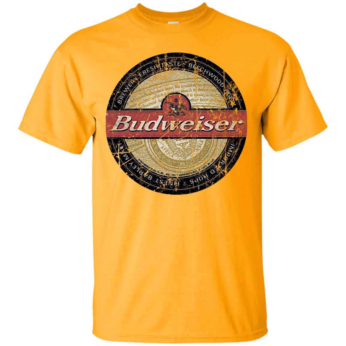 Budweiser Beer T-Shirt Custom Designed Worn Pattern Coaster