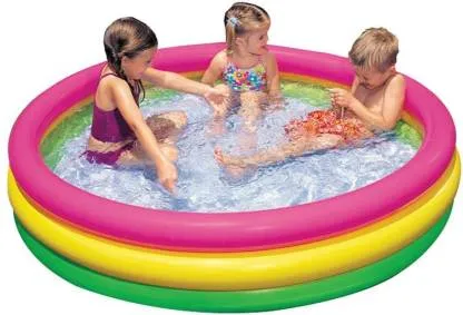 [Bundle Of 2] Intex 3-Ring Sunset Glow Pool with Inflatable Floor (112cm x 25cm)