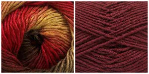 BURGUNDY   FLAME - Embossed Phoenix Vortex Shawl KIT