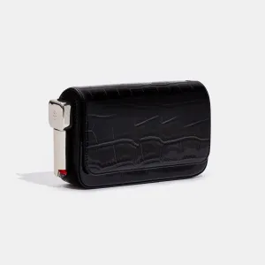Burn Clutch in Patent Black Croc