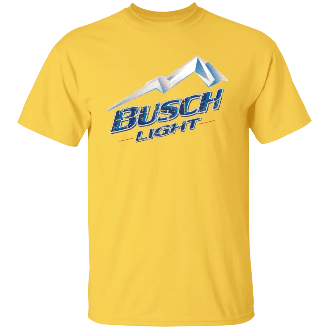 Busch Light Beer T-Shirt Custom Designed Color Worn Label Pattern