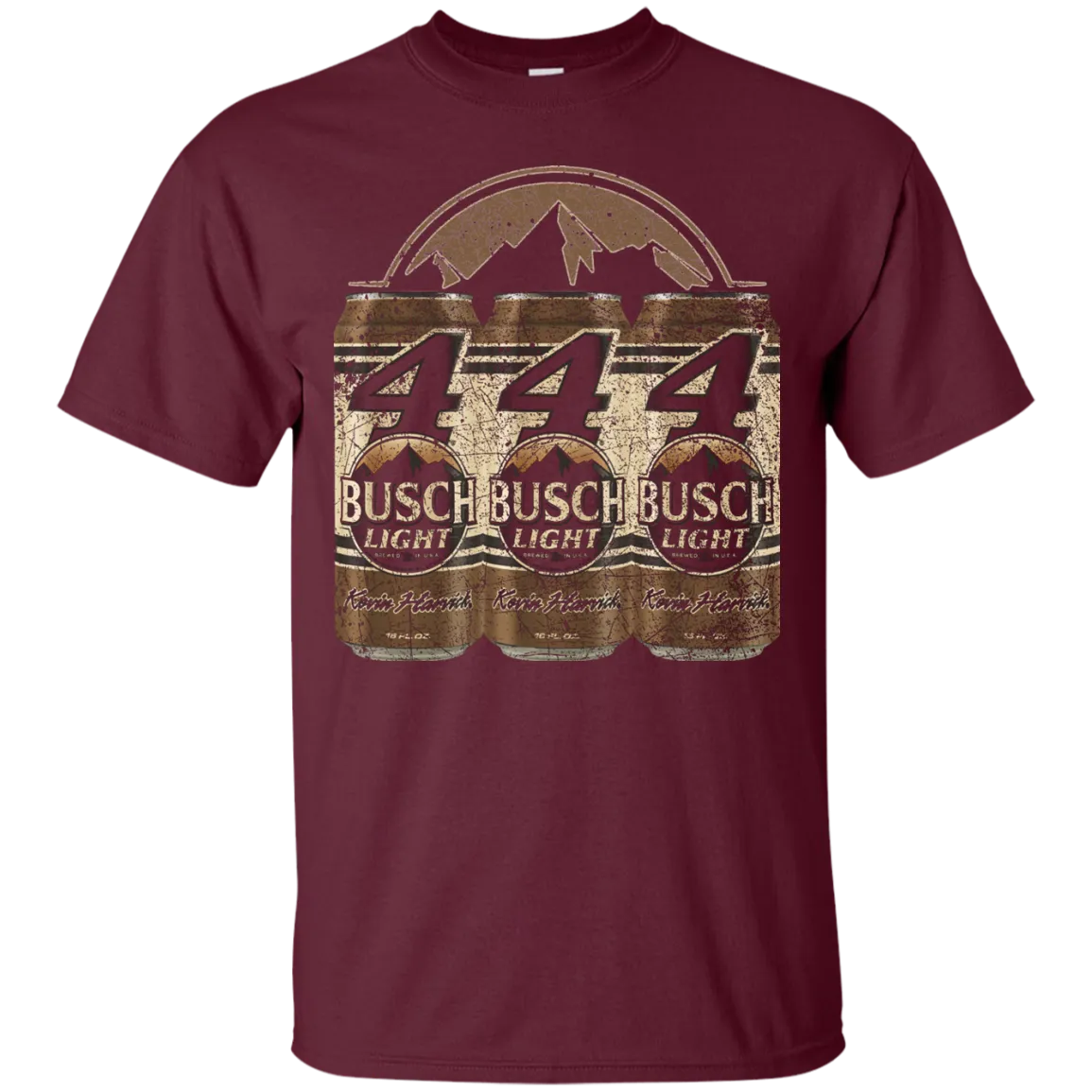 Busch Light Beer T-Shirt Custom Designed Color Worn Label Pattern