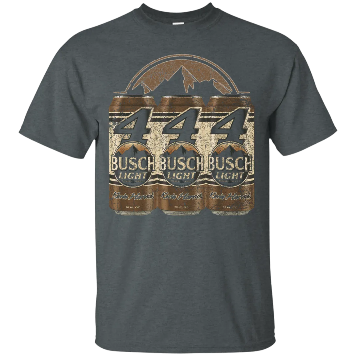 Busch Light Beer T-Shirt Custom Designed Color Worn Label Pattern