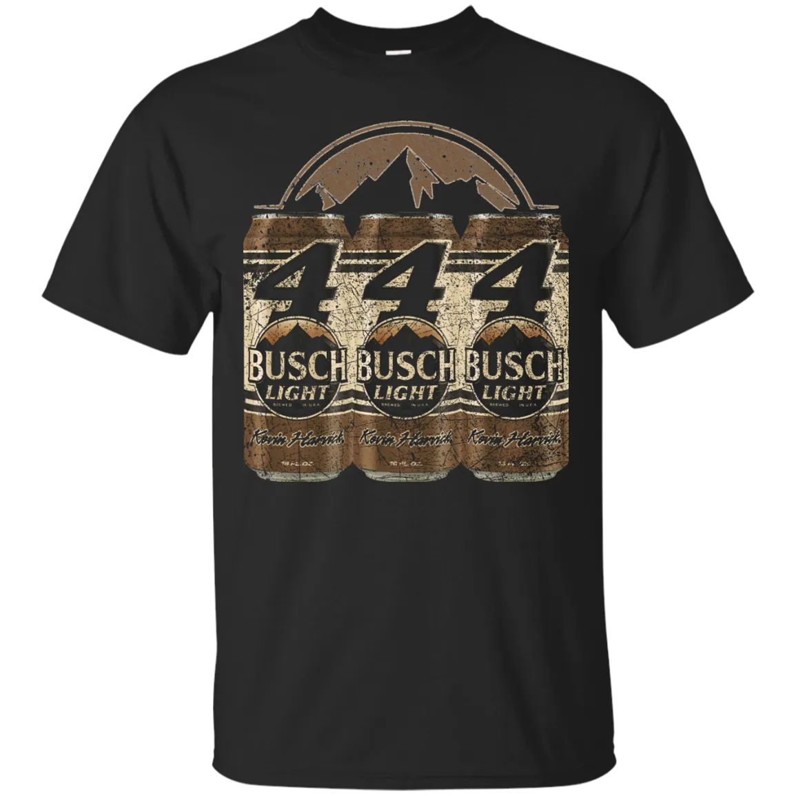 Busch Light Beer T-Shirt Custom Designed Color Worn Label Pattern