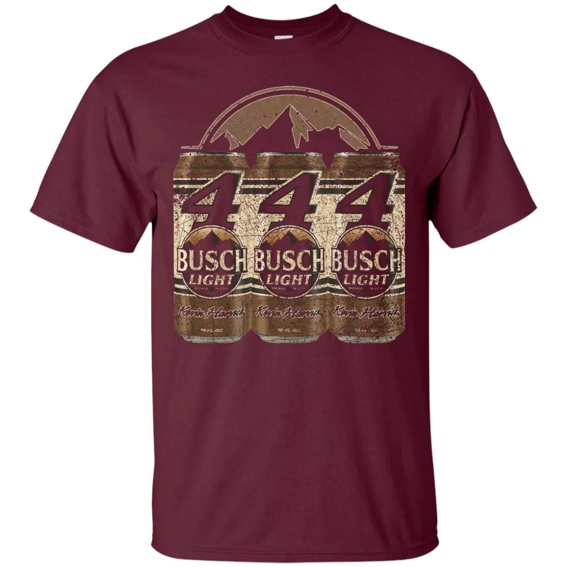 Busch Light Beer T-Shirt Custom Designed Color Worn Label Pattern