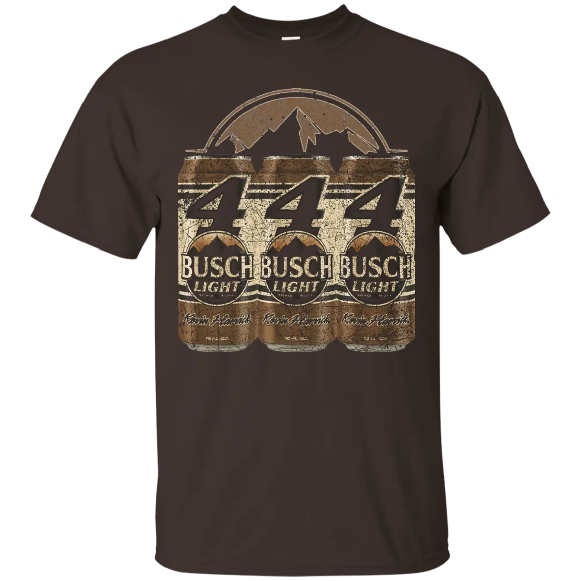 Busch Light Beer T-Shirt Custom Designed Color Worn Label Pattern