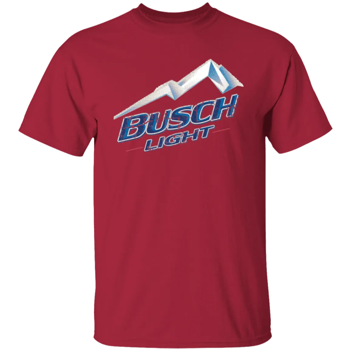 Busch Light Beer T-Shirt Custom Designed Color Worn Label Pattern