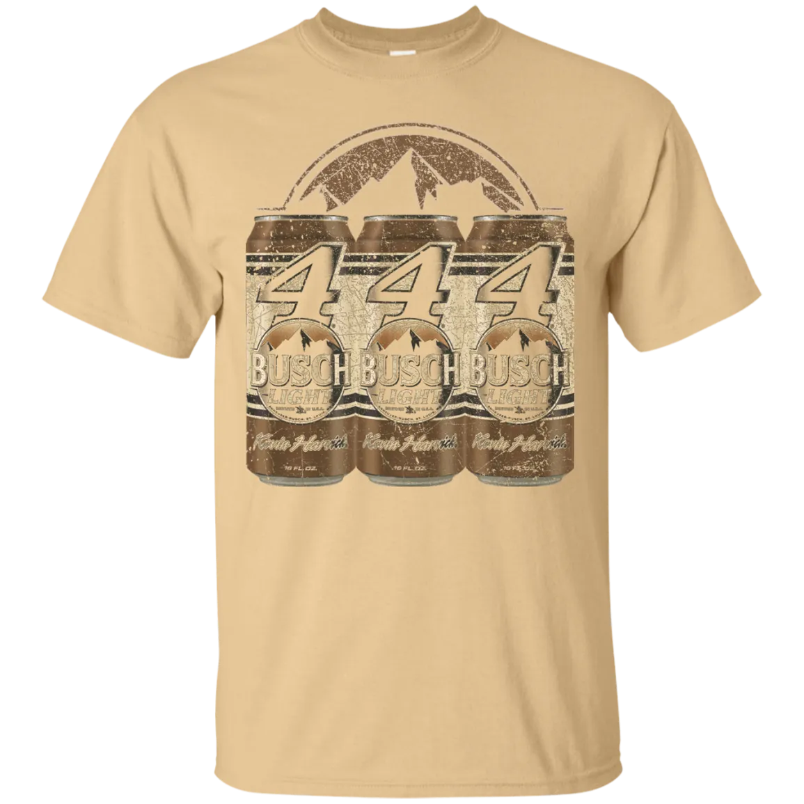 Busch Light Beer T-Shirt Custom Designed Color Worn Label Pattern