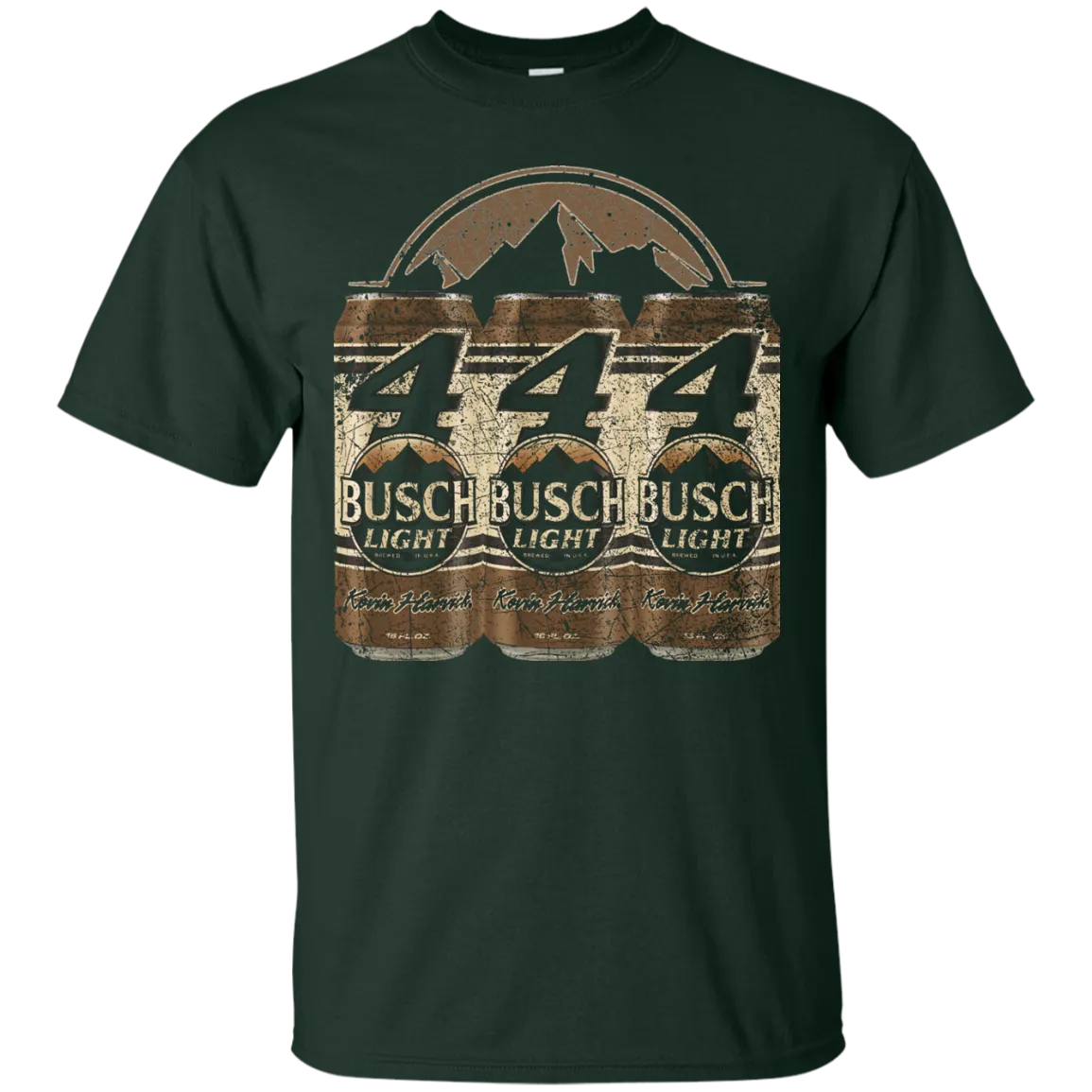 Busch Light Beer T-Shirt Custom Designed Color Worn Label Pattern