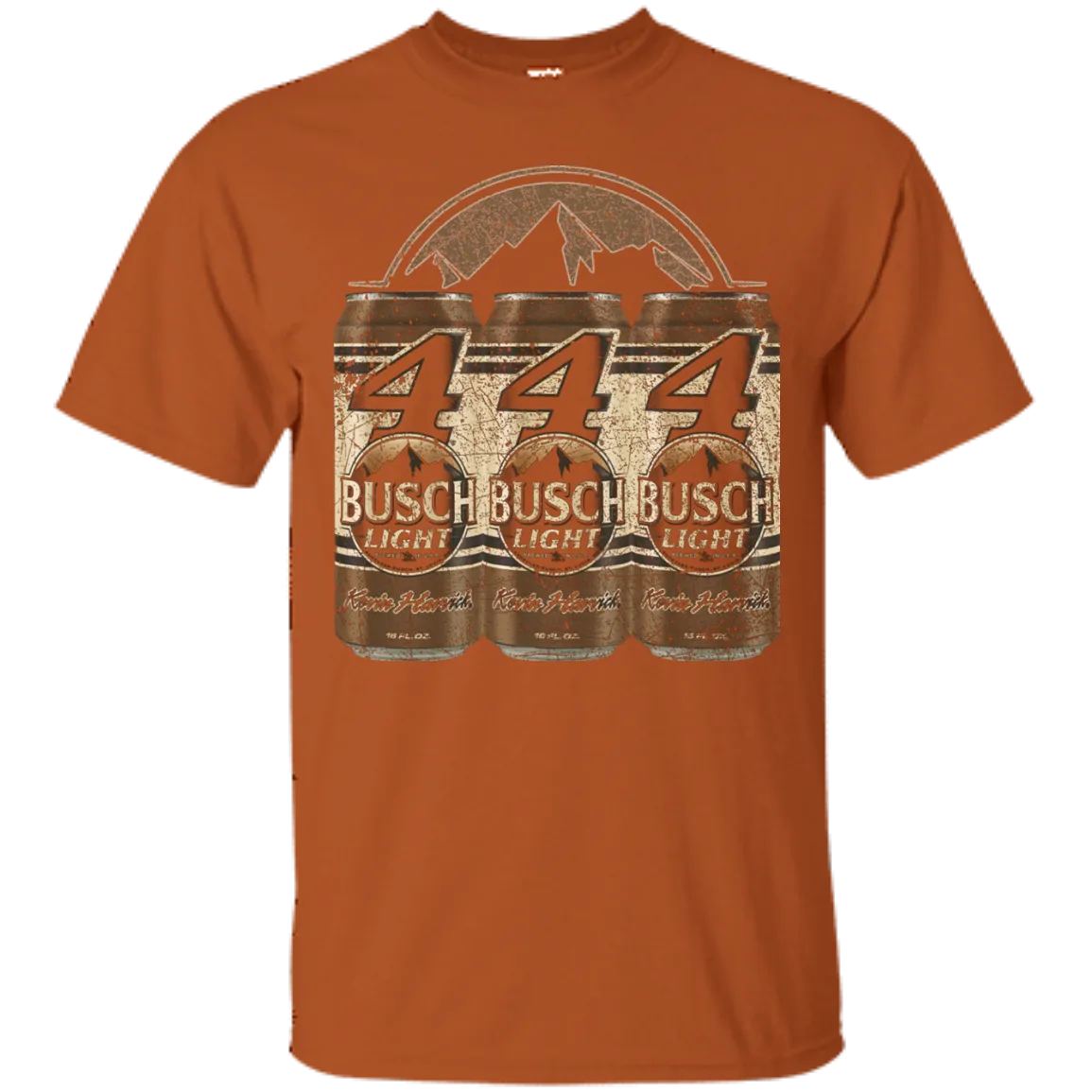 Busch Light Beer T-Shirt Custom Designed Color Worn Label Pattern