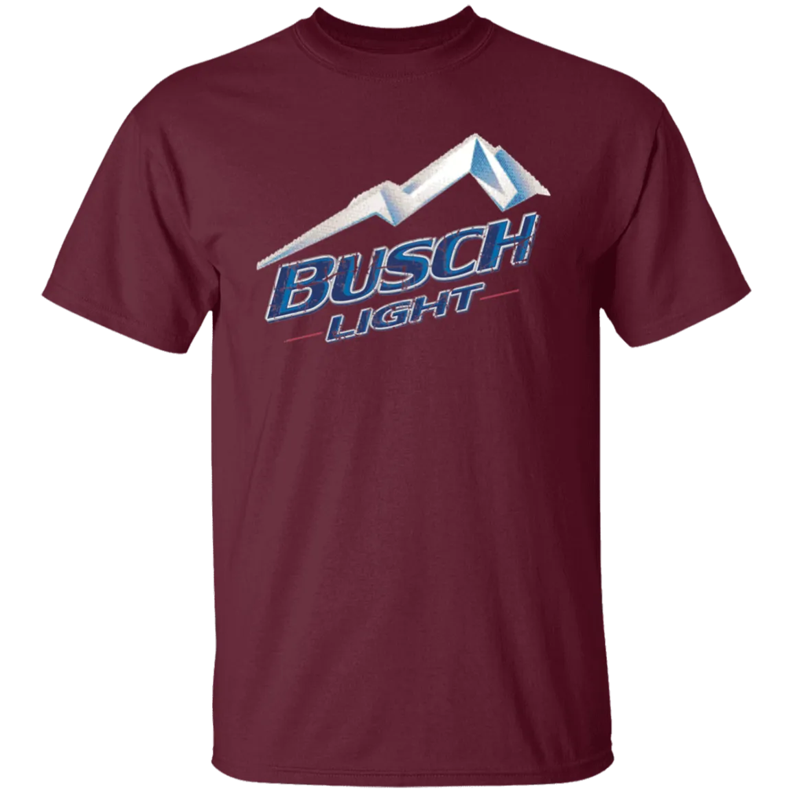 Busch Light Beer T-Shirt Custom Designed Color Worn Label Pattern