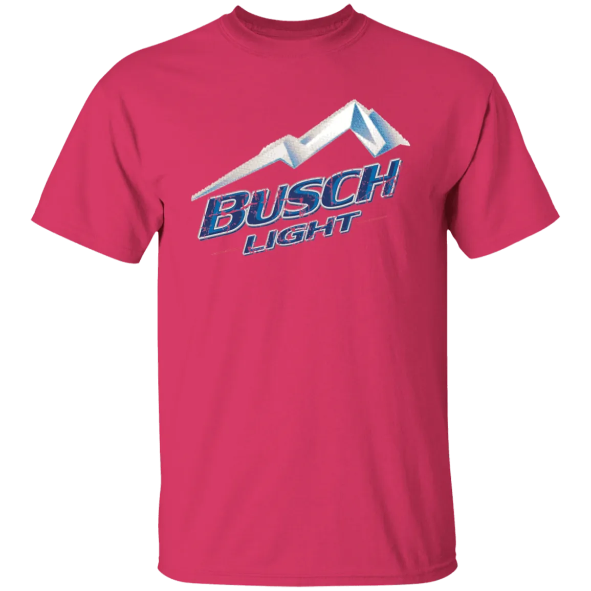 Busch Light Beer T-Shirt Custom Designed Color Worn Label Pattern