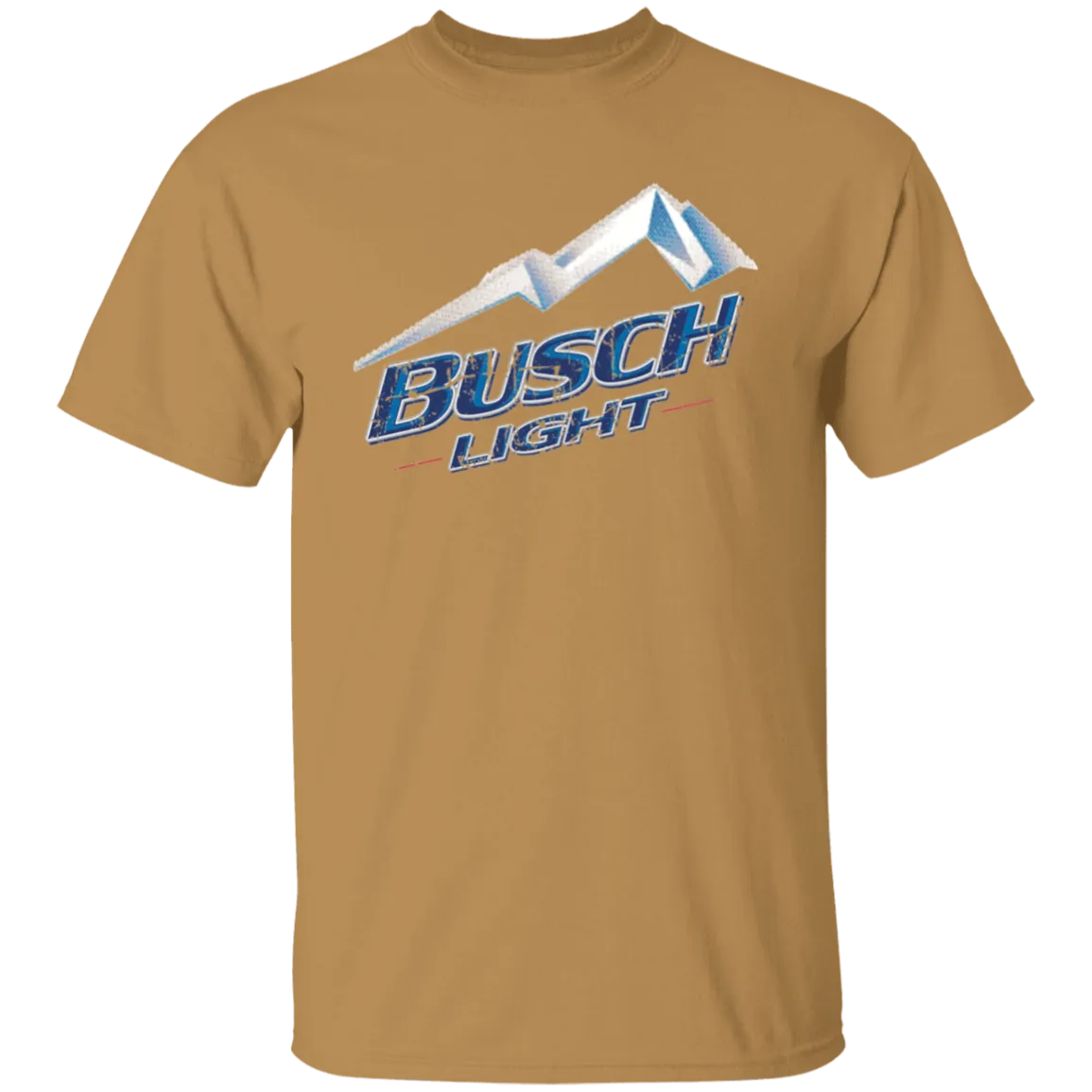 Busch Light Beer T-Shirt Custom Designed Color Worn Label Pattern