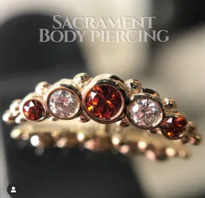 BVLA - 5 gem panaraya featuring genuine garnets and VS diamonds