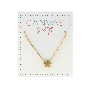 CANVAS Cleo Star Children's Neckalce in Worn Gold