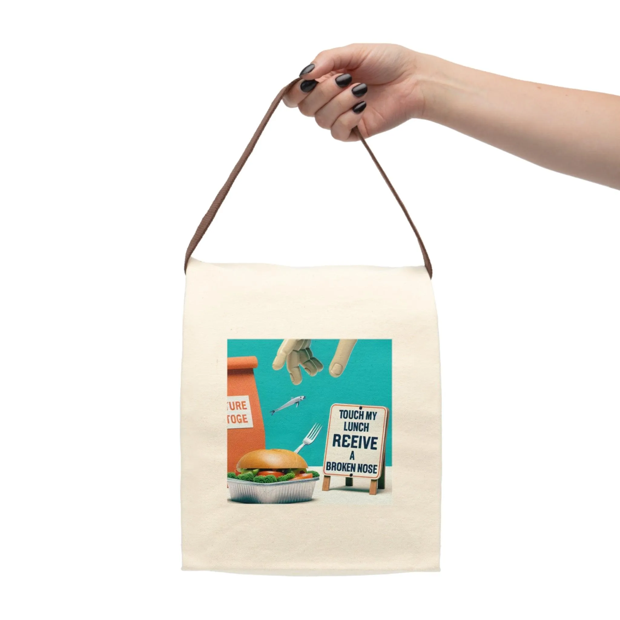 Canvas Lunch Bag with Strap
