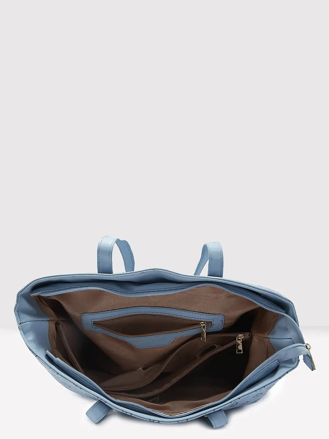 Caprese Freya Large Soft Blue Tote Bag