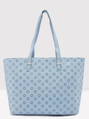 Caprese Freya Large Soft Blue Tote Bag